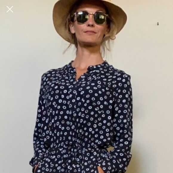 LOFT Navy Flowy Tunic/ Dress - Picture 6 of 14